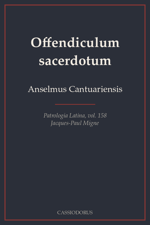 Offendiculum sacerdotum cover