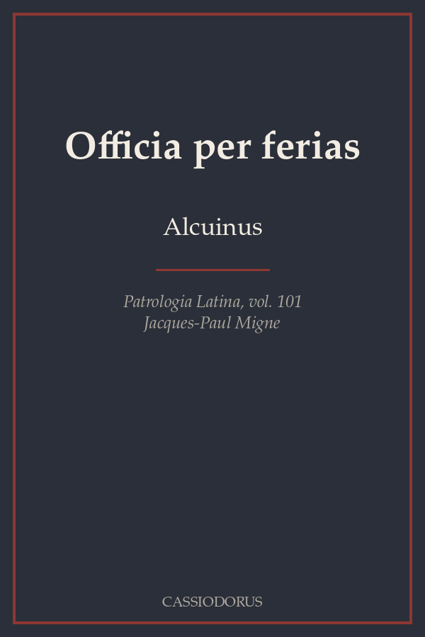 Officia per ferias cover