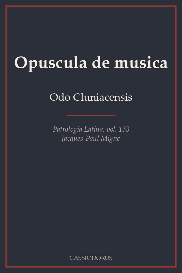 Opuscula de musica cover