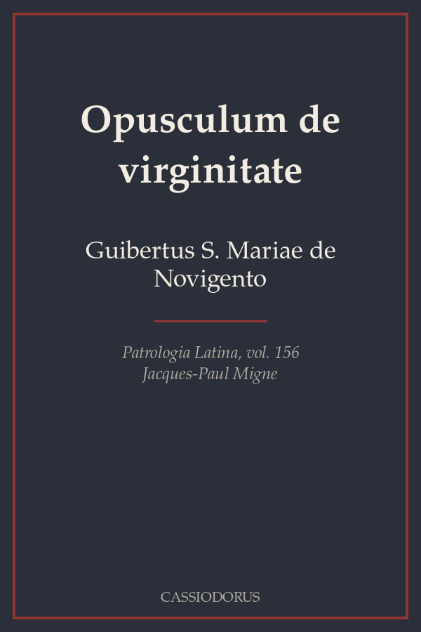 Opusculum de virginitate cover