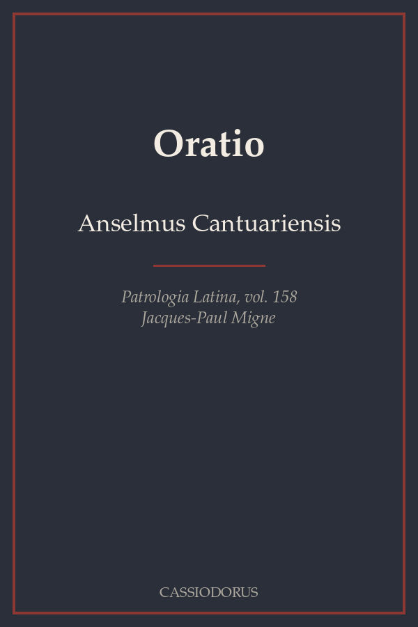 Oratio cover