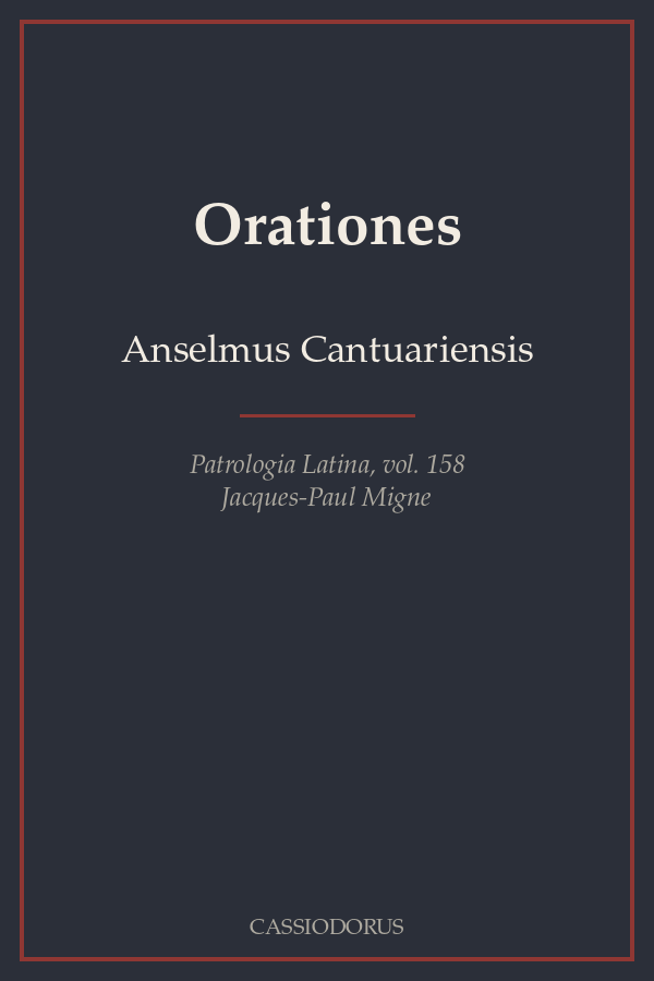 Orationes cover
