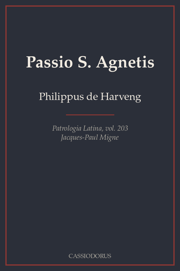 Passio S. Agnetis cover