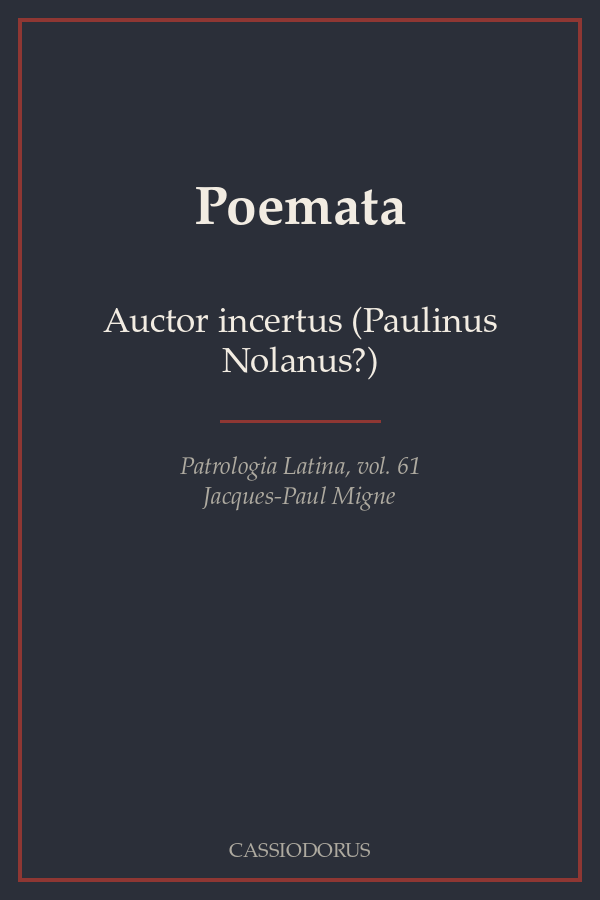 Poemata cover