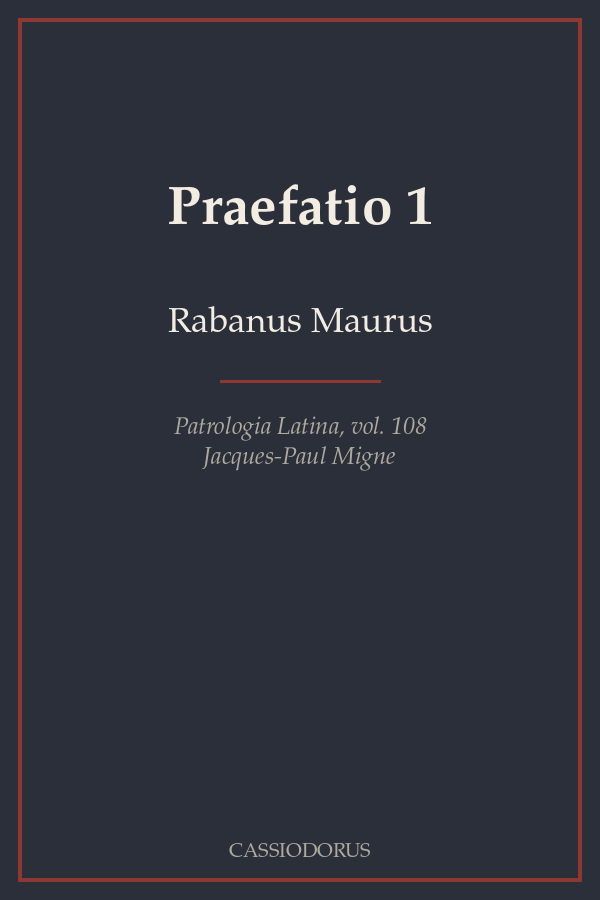 Praefatio 1 cover