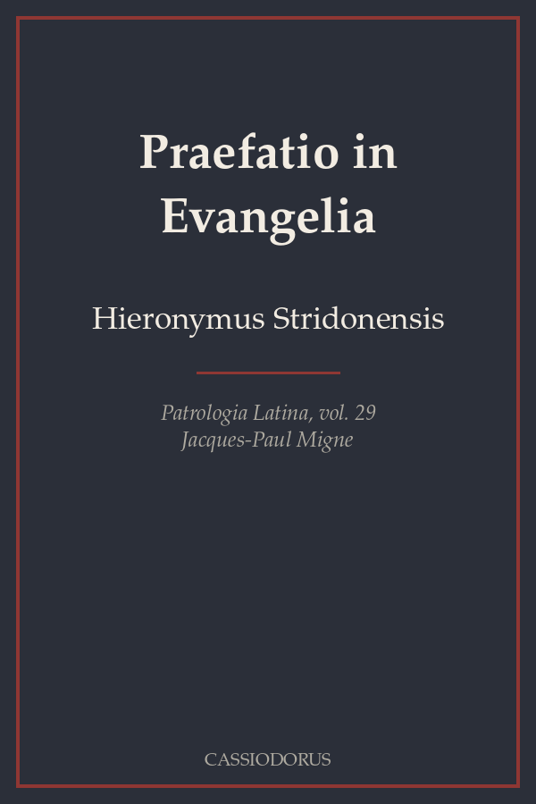 Praefatio in Evangelia cover