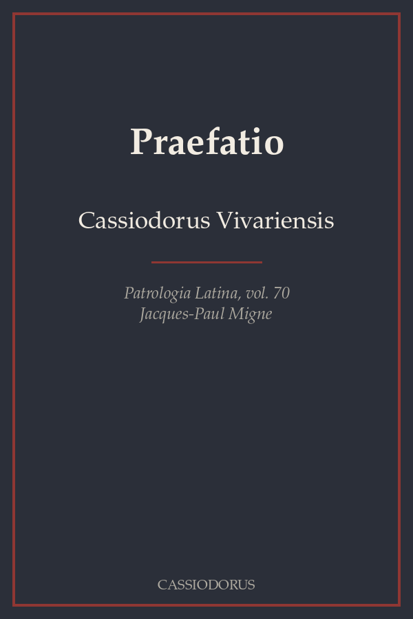 Praefatio cover