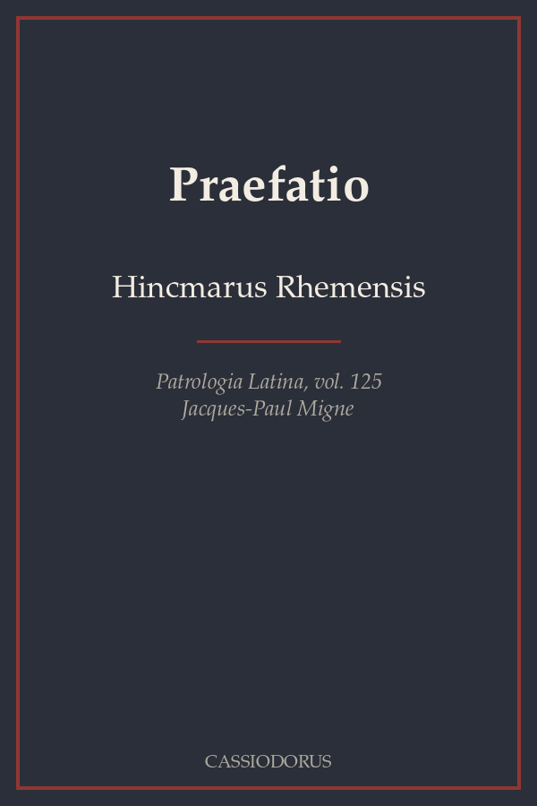 Praefatio cover