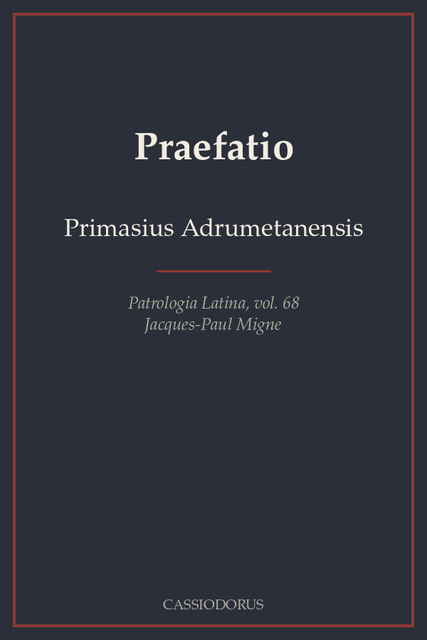 Praefatio cover