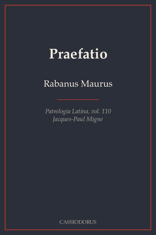 Praefatio cover
