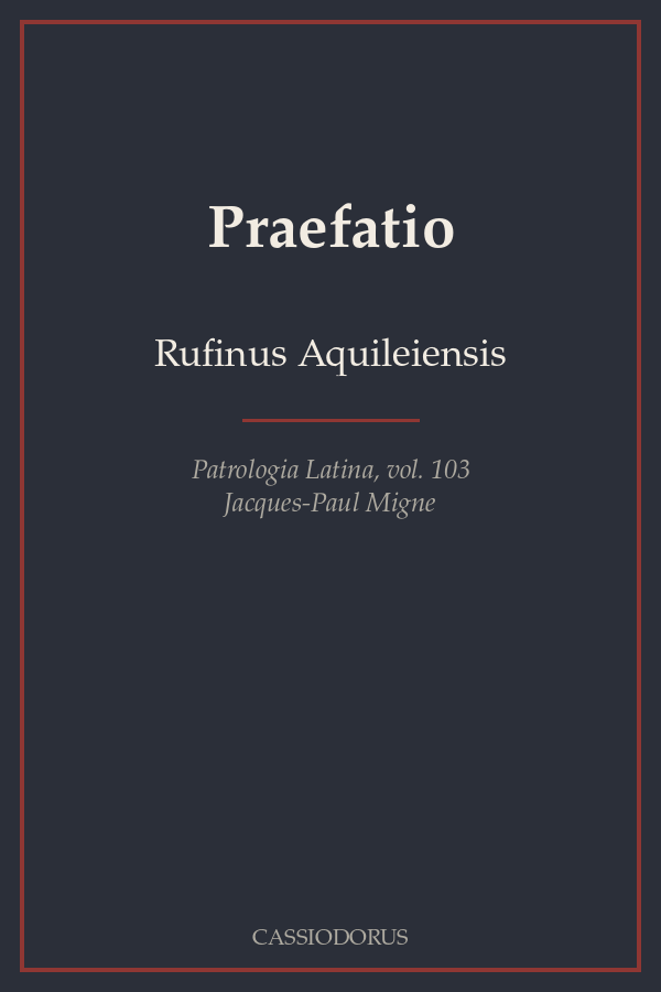 Praefatio cover