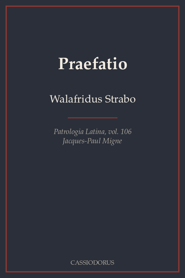 Praefatio cover