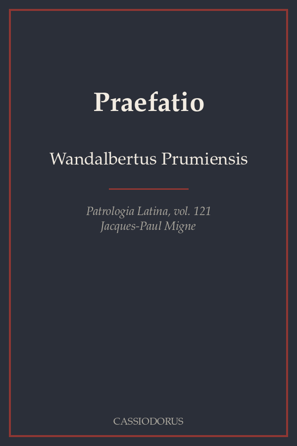 Praefatio cover