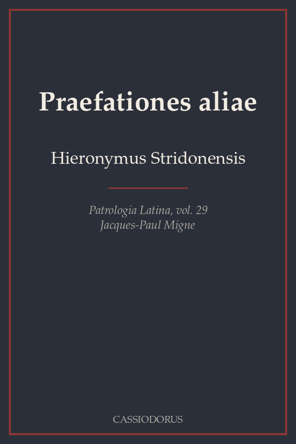 Praefationes aliae cover