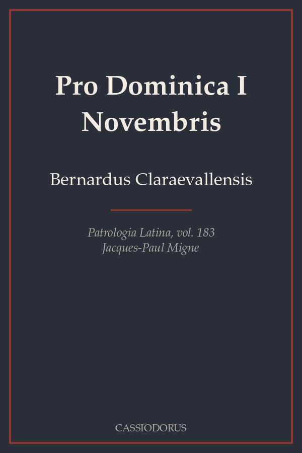 Pro Dominica I Novembris cover