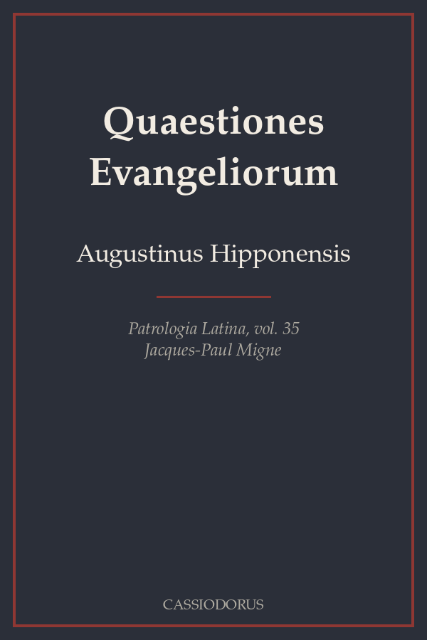 Quaestiones Evangeliorum cover