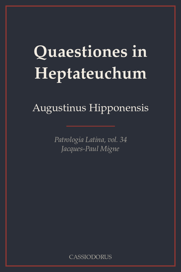 Quaestiones in Heptateuchum cover