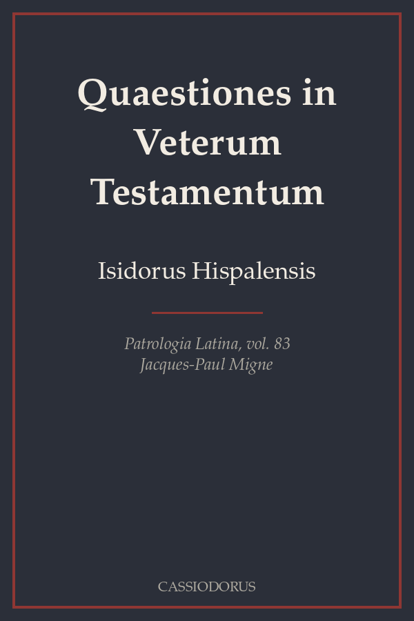 Quaestiones in Veterum Testamentum cover