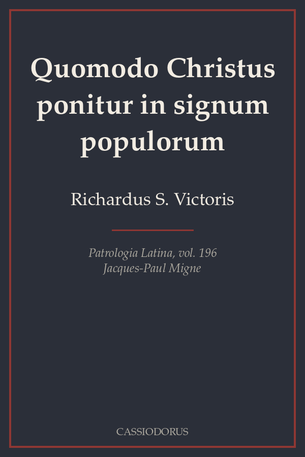 Quomodo Christus ponitur in signum populorum cover