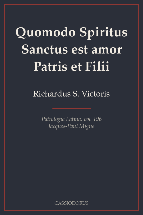 Quomodo Spiritus Sanctus est amor Patris et Filii cover