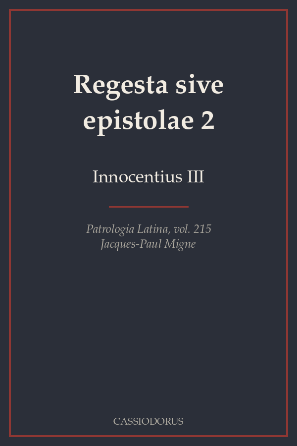 Regesta sive epistolae 2 cover