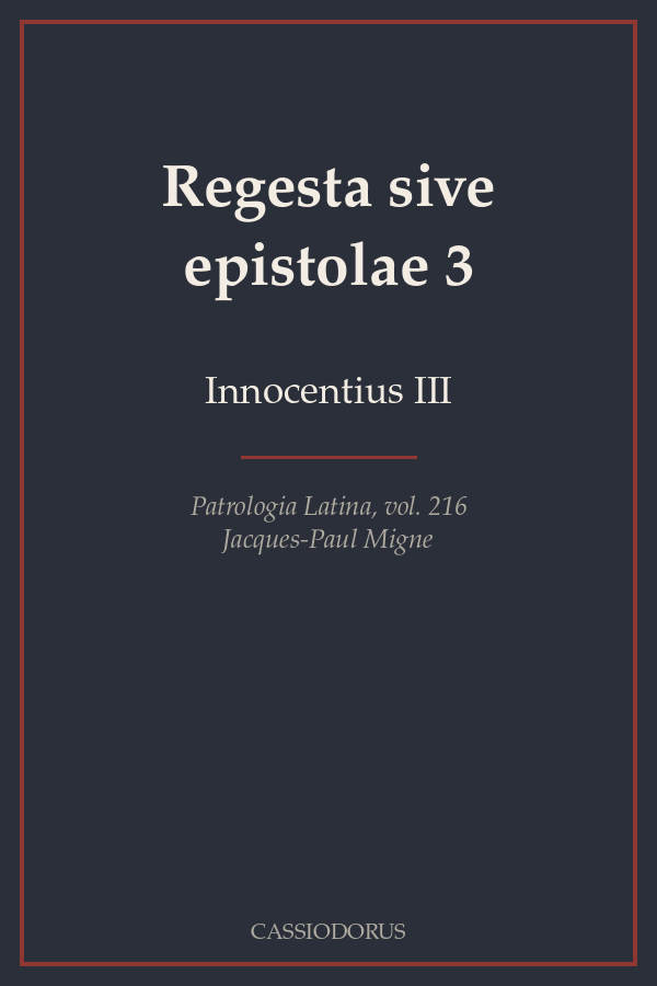 Regesta sive epistolae 3 cover