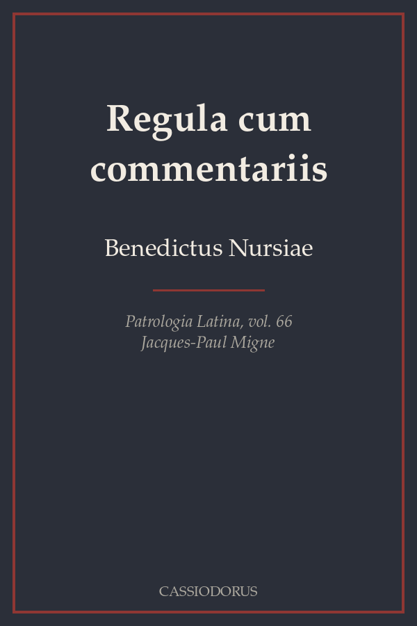 Regula cum commentariis cover