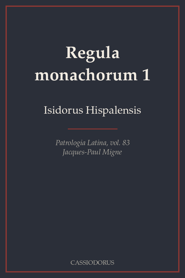 Regula monachorum 1 cover