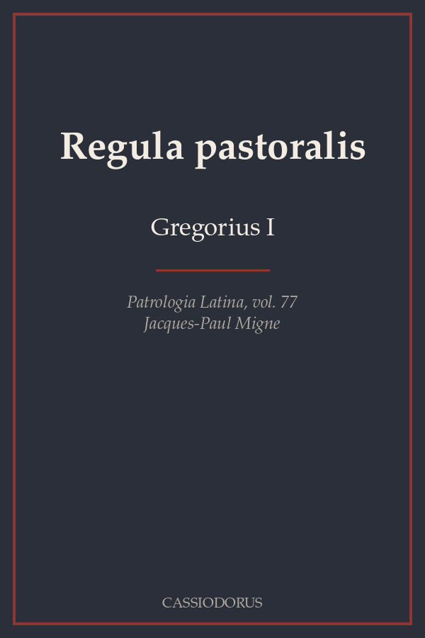 Regula pastoralis cover