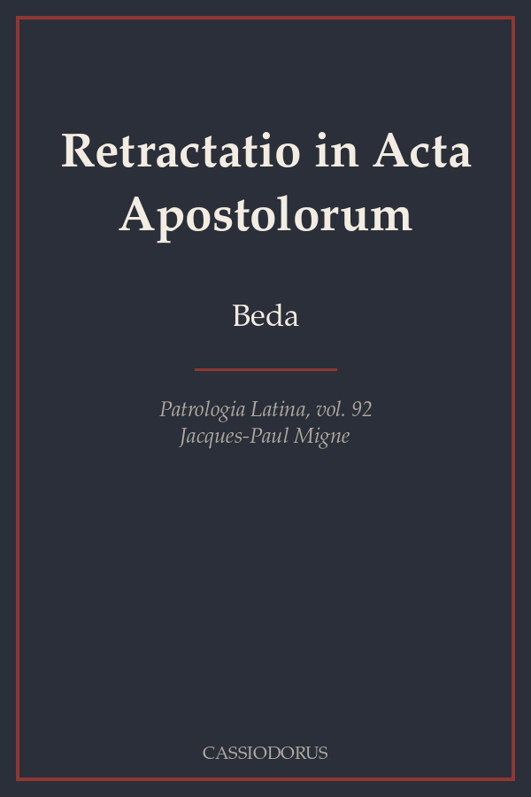 Retractatio in Acta Apostolorum cover