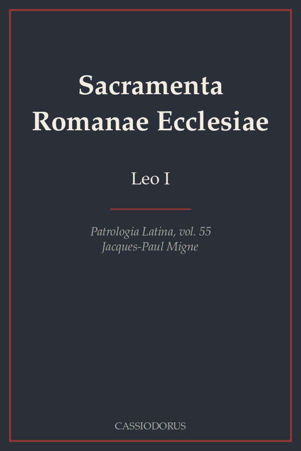 Sacramenta Romanae Ecclesiae cover