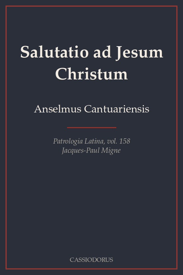 Salutatio ad Jesum Christum cover