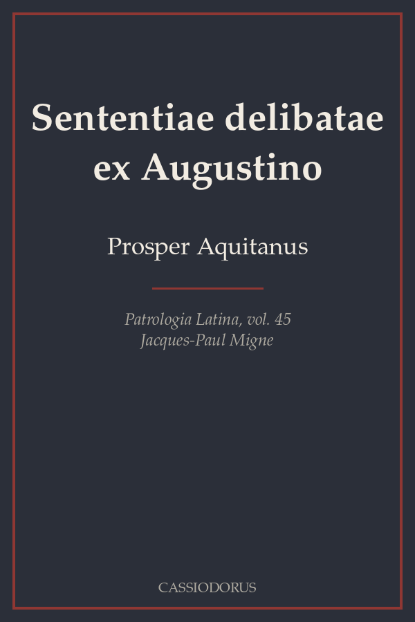 Sententiae delibatae ex Augustino cover