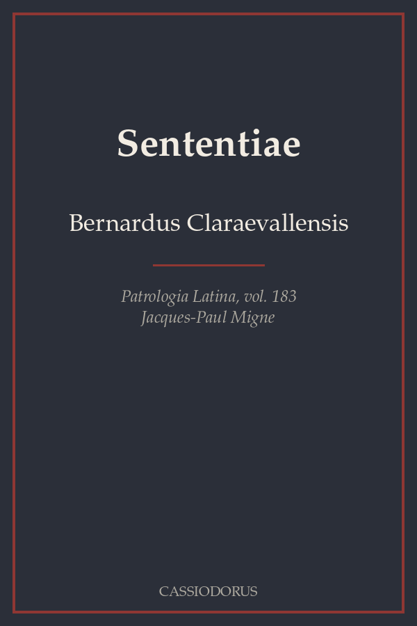 Sententiae cover