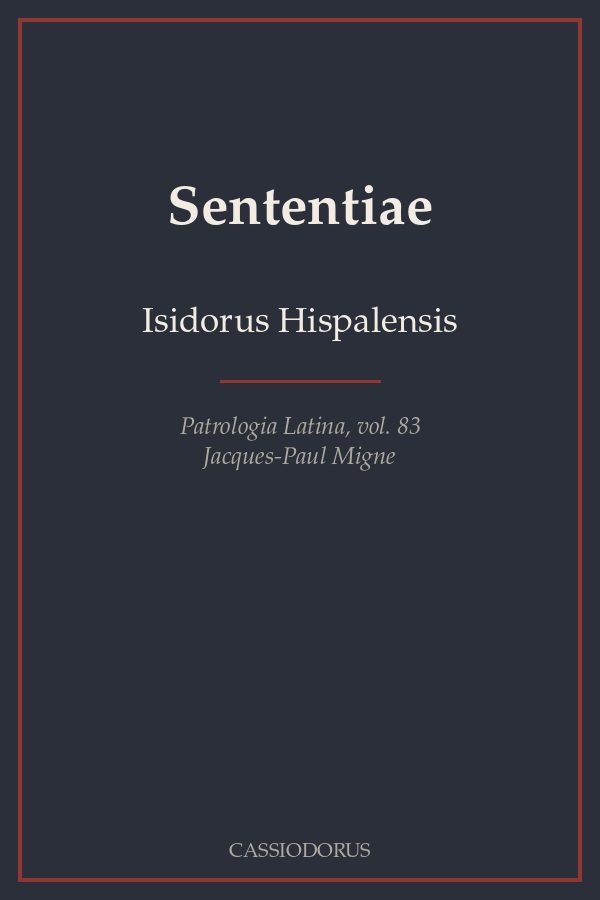 Sententiae cover