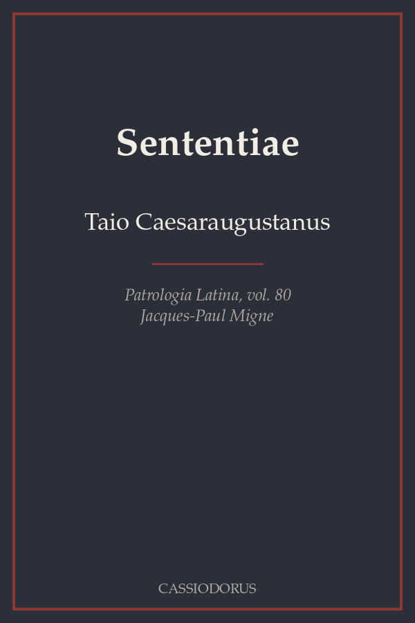 Sententiae cover