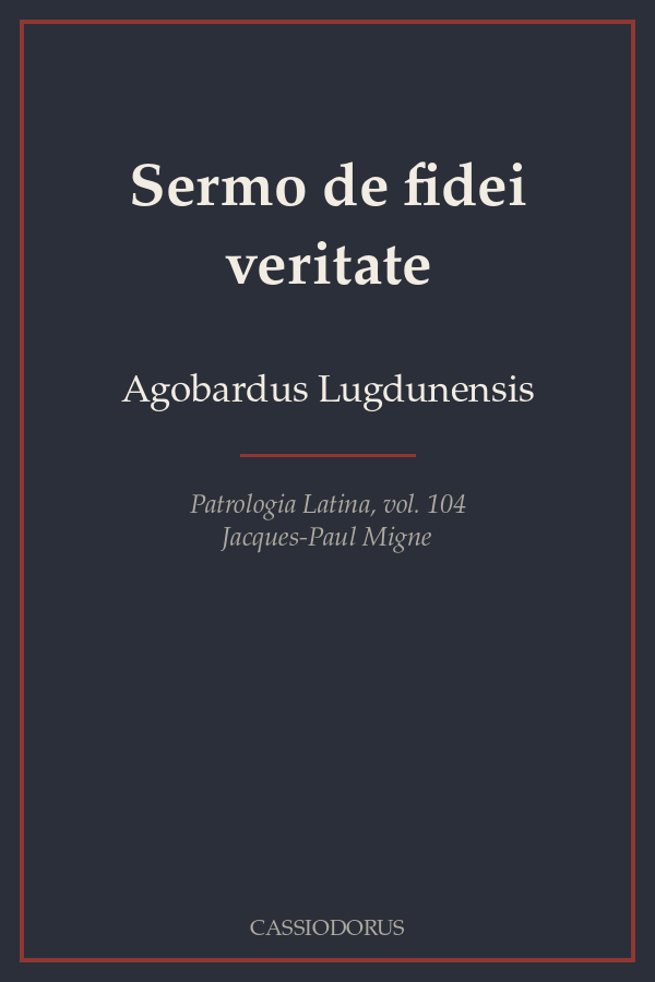Sermo de fidei veritate cover