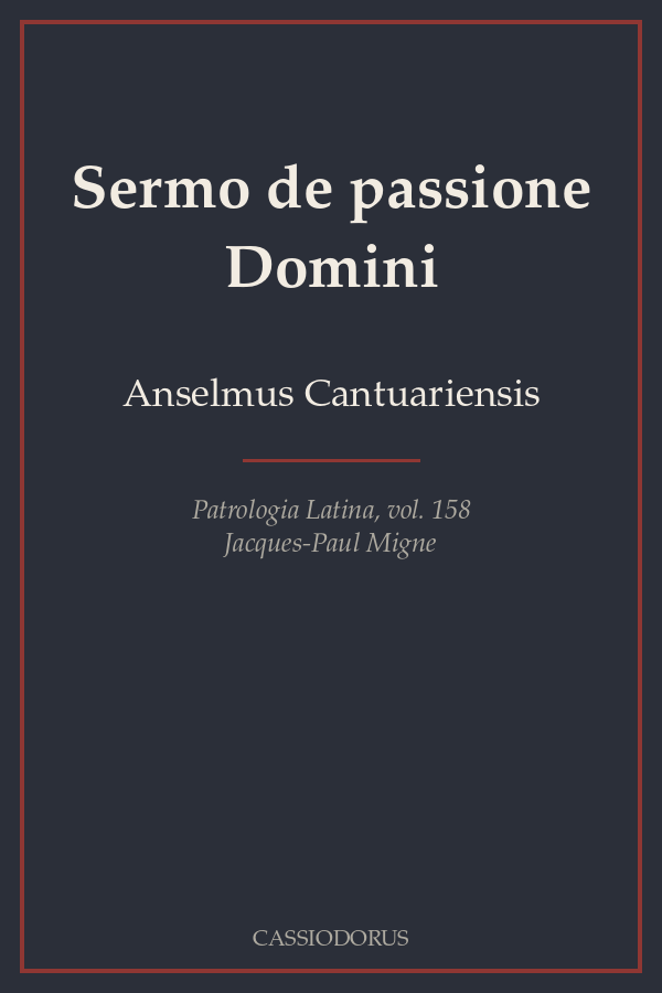 Sermo de passione Domini cover