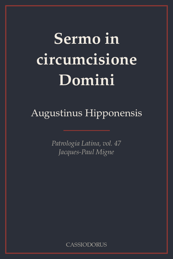 Sermo in circumcisione Domini cover