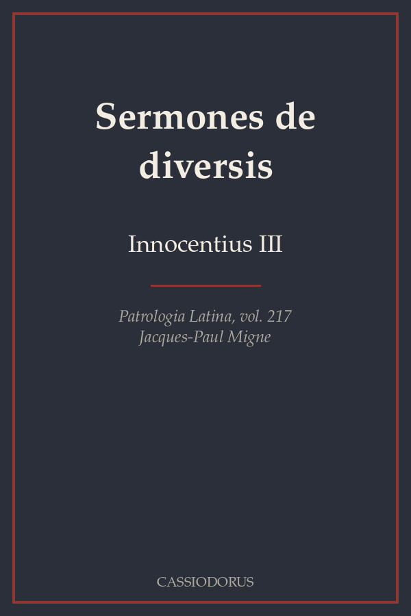 Sermones de diversis cover