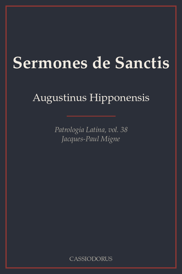 Sermones de Sanctis cover