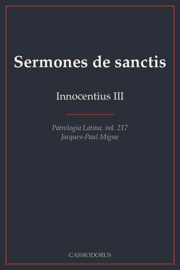 Sermones de sanctis cover