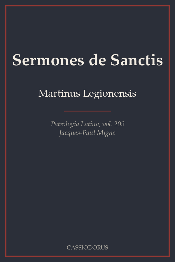 Sermones de Sanctis cover