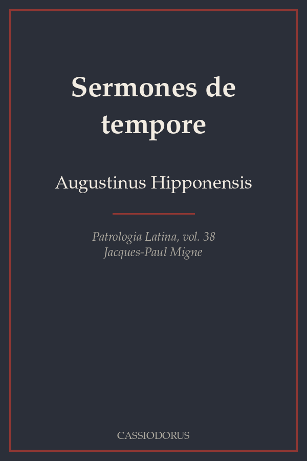 Sermones de tempore cover