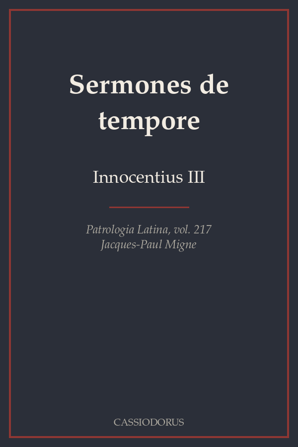 Sermones de tempore cover