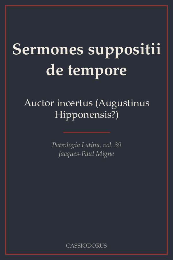 Sermones suppositii de tempore cover