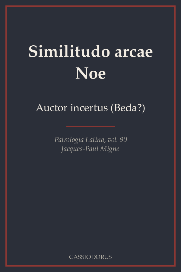 Similitudo arcae Noe cover