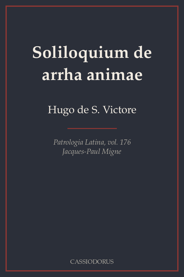 Soliloquium de arrha animae cover