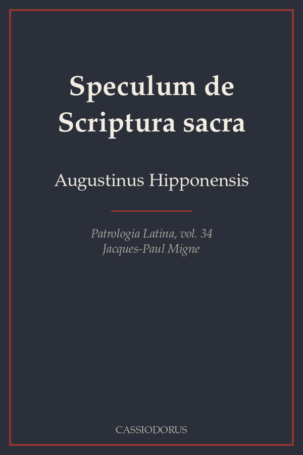 Speculum de Scriptura sacra cover