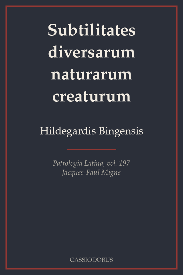 Subtilitates diversarum naturarum creaturum cover